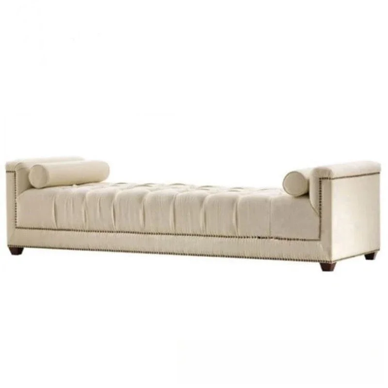 Simple leather sofa living room pull buckle soft bag three-person sofa cafe clothing store leisure sofa