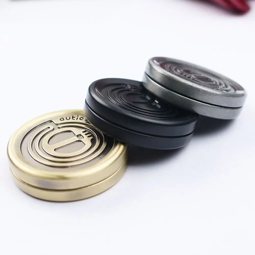 Desk Tactile Coin Devil Milk Cap Hand Spinner Sensory Toys Metal Fidget Toys Vintage Look Zinc Alloy Fidget Slider Adult Gifts