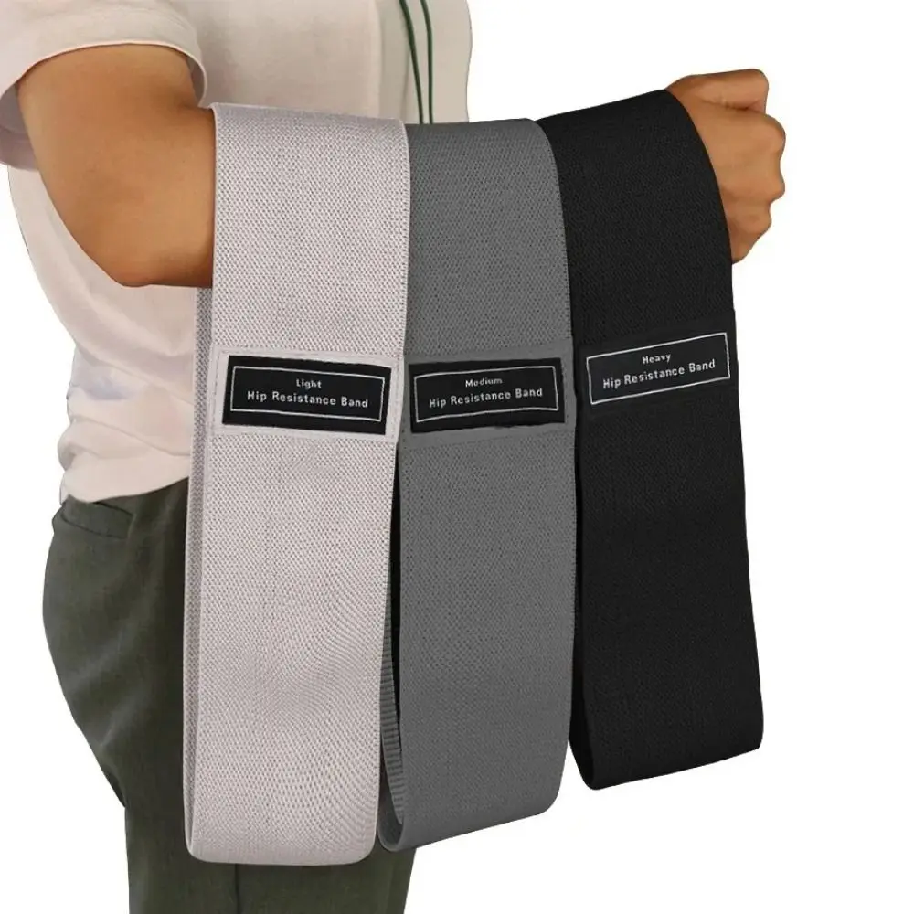 Polyester Resistance Band High Elasticity Thickened Design Yoga Band Anti Rolling Stretch Resistant Exercise Band Glute Training