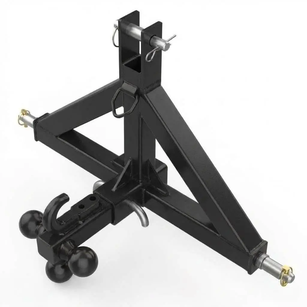 

3-Point Trailer Hitch with Tow Ball For Tractor & Trailer , 2" Receiver & 3 Hitch Balls (1-7/8", 2", 2-5/16"), 10000lbs Capacity