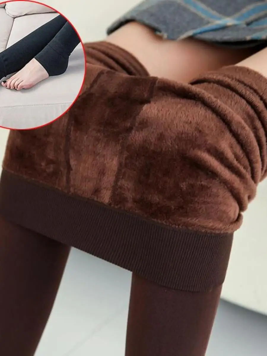 

Женские брюки с высокой талией на подкладке Thiened Inteened для похудения, базовый слой, теплые зимние модные брюки, длинные брюки