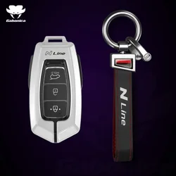 PC Car Key Case suede Cover shell for Hyundai N Line Custo I30 Ix25 Elantra KONA Solaris Azera Grandeur Accent Santa Fe Palisade