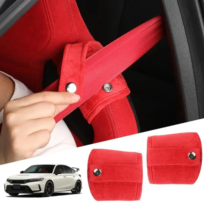 

2PCS Car Seat Belt Protective Cover Safety Seat Belt Holder For Honda 11th FL5 TYPER Car Interior Accessories