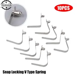 10Pcs 5mm Double Single Hollow Button Clips Kayak Paddle Snap Spring Clip Tent Pole Tube Lock Awning Telescopeic Shrapnel
