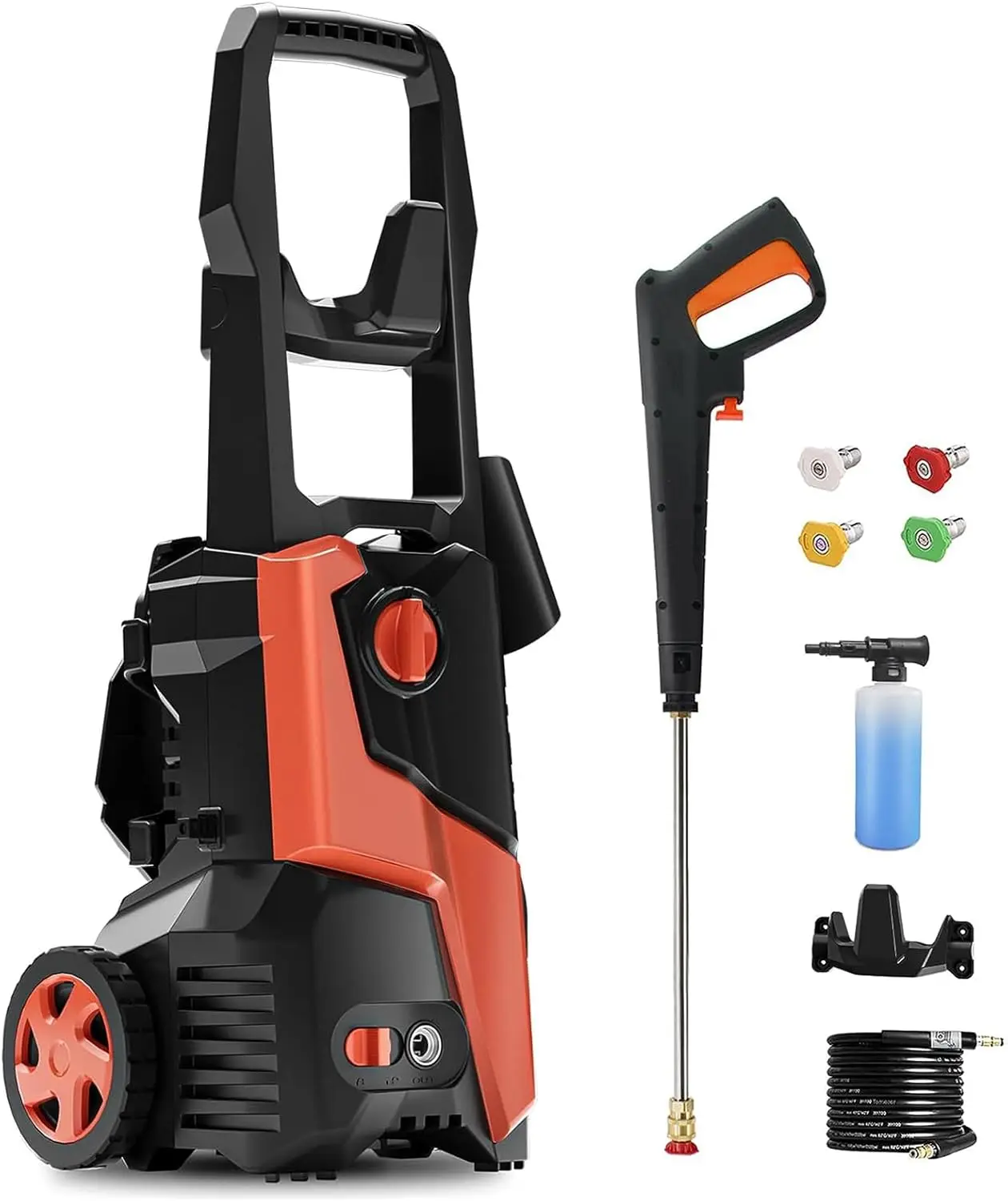 

Electric Pressure Washer 4800PSI-Max 2.8 GPM with Foam Cannon - 25FT Hose, 16.4FT Cord, 4 Spray Tips for Home, Deck, Fence Washi