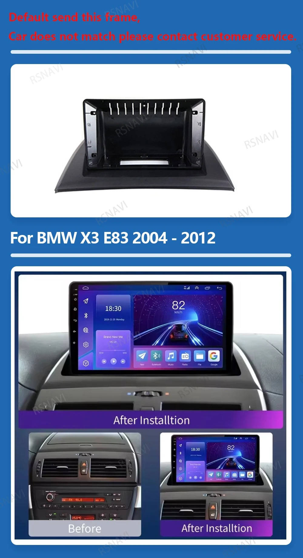 Android 16 Carplay Auto für BMW X3 E83 2004 - 2012 Autoradio GPS-Player Multimedia-Stereoanlage 360-Grad-Kamera Navigation Video AI-Sprachsteuerung – Detail 1