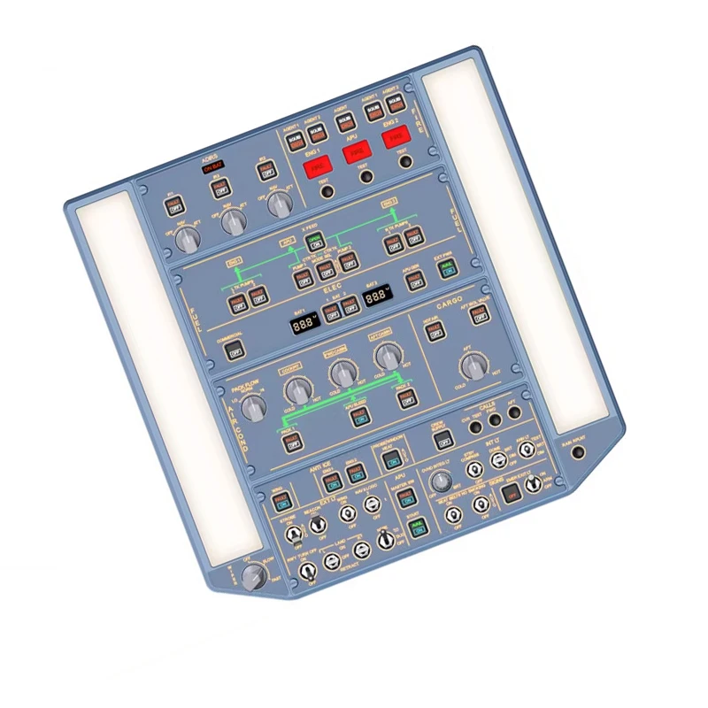 Simulador de Vuelo WINGFLEX A320, Panel Superior con IRS y Paneles de Iluminación Diseñados para Plataformas de Simulación de Vuelo Airbus para PC