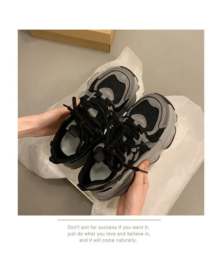 2026 Plateau-Sneaker für Damen, lässige, rutschfeste Sportschuhe mit dicker Sohle, bequeme Freizeitschuhe für Damen, Zapatos Mujer – Detail 12