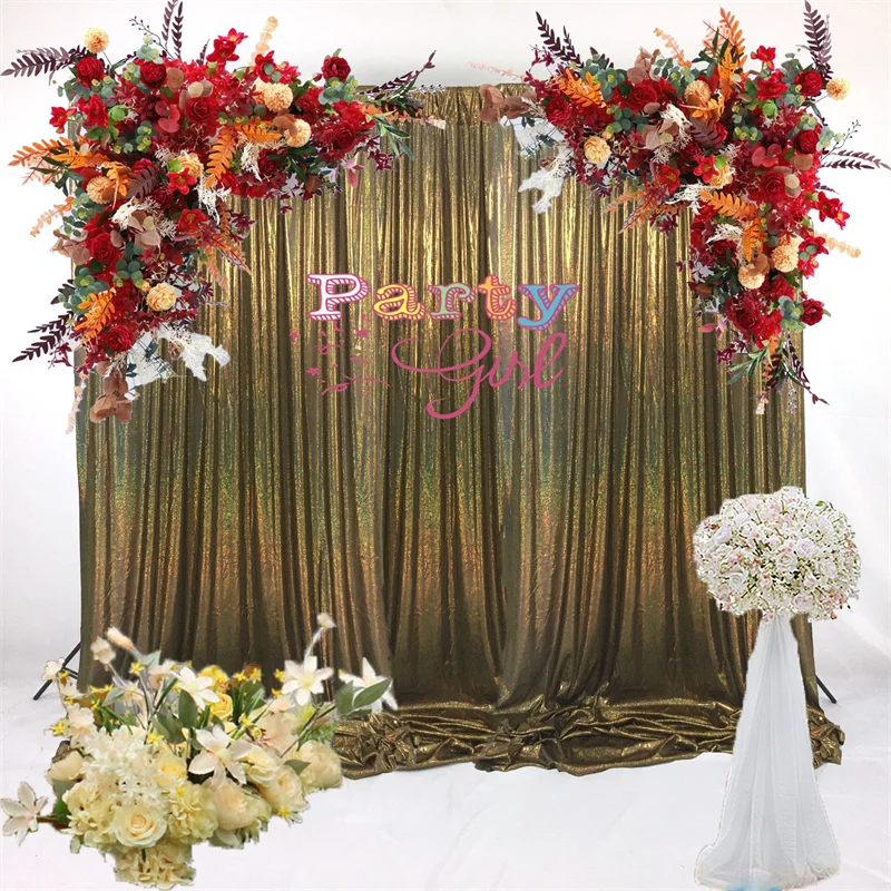 

Good Looking Laser Sequin Backdrop Curtain Stage Background Wedding Panel Drapery Event Party Decoration