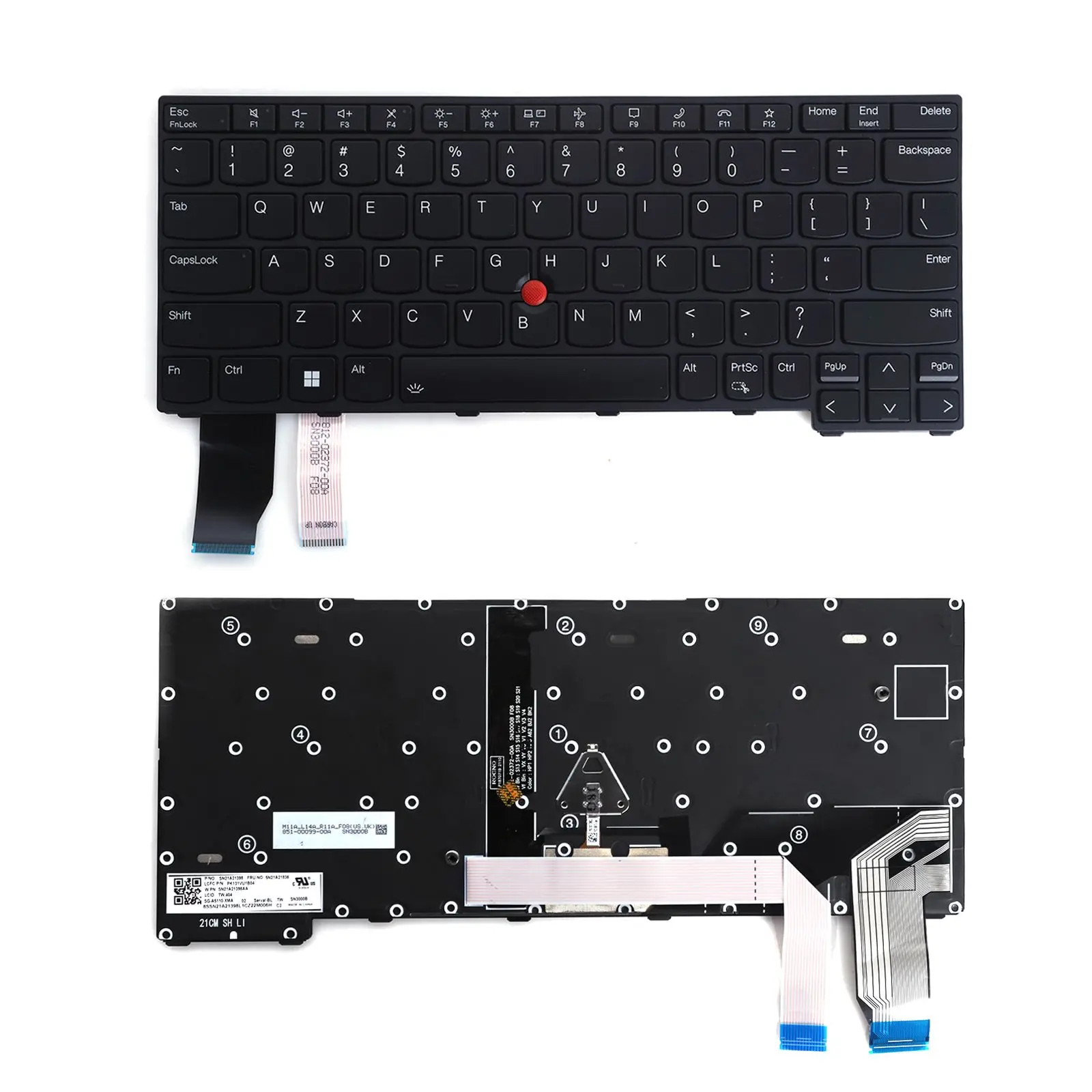US Laptop Keyboard for Lenovo X13 GEN2 L13 GEN2 X13 GEN3 L13 GEN3 Black Frame with Backlit and Point Stick