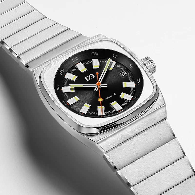 2026 هدايا السنة الجديدة دانيال جورمان ساعة أوتوماتيكية حاوية من الفولاذ المقاوم للصدأ 5ATM مقاوم للماء مضيئة التقويم الأعمال ساعة اليد