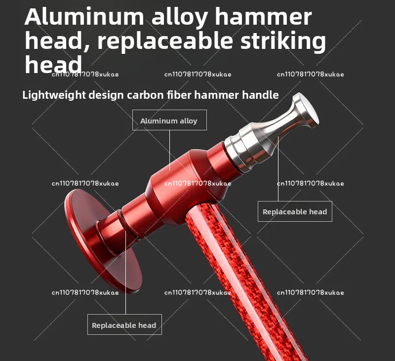 Carbon Fiber PDR Hammer Paintless Dent Repair Tool Auto Body Dent Removal Hammer Panel Beating Tool for Car