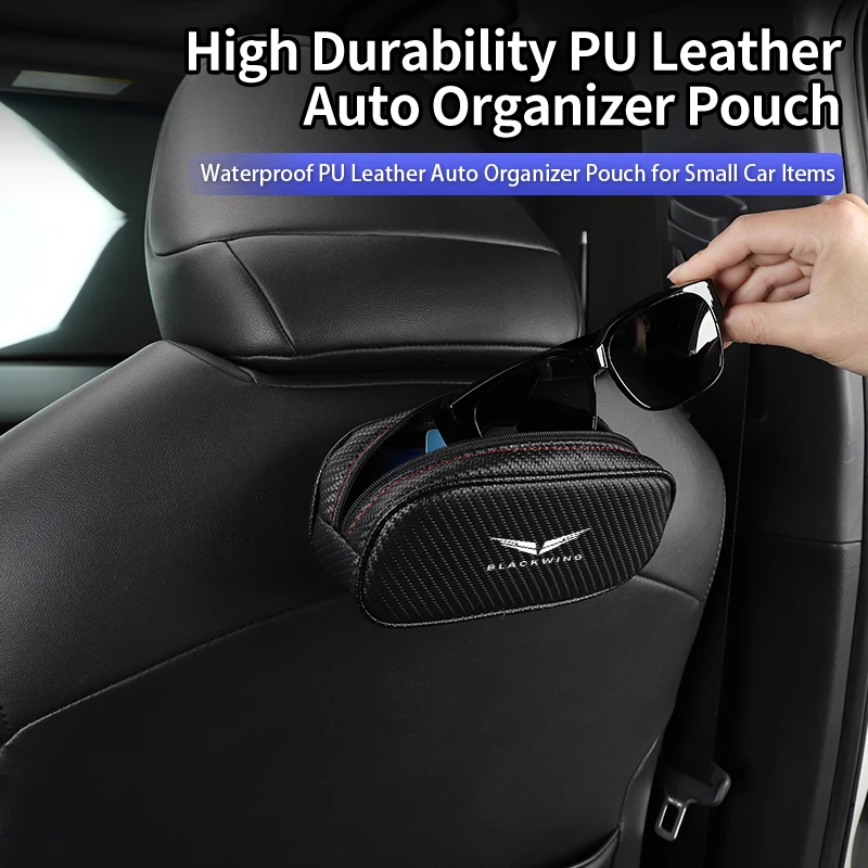 

Car Storage Pouch PU Leather Zippered Small Bag CardS Storage Box For Cadillac Escalade CTS ATS SRX STS XT5 XT4 XT6 XTS CT4 CT5