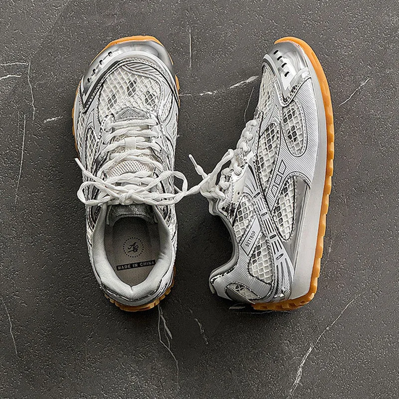 أزياء المرأة رجل شبكة الدانتيل متابعة أحذية رياضية مسطحة عشاق جودة عارضة الأحذية المسطحة الراحة المدرب الاحذية #2