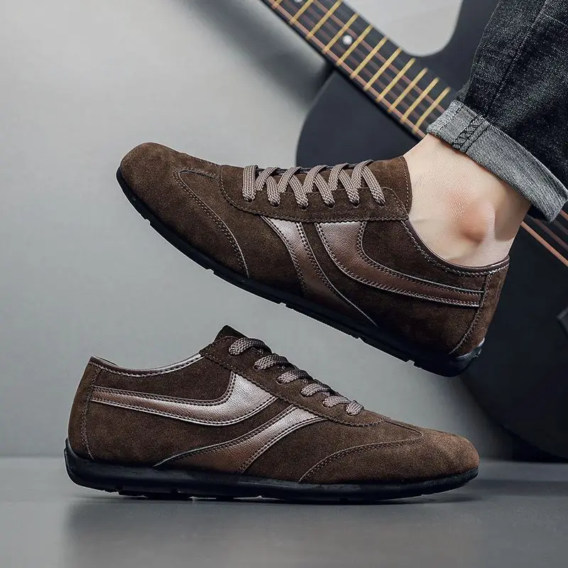 Men's casual shoes fashion retro German training shoes breathable single shoes sports lace-up men's shoes Doudou shoes