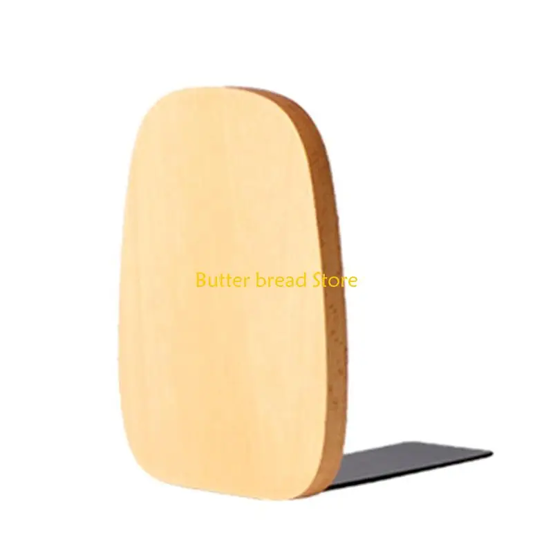 W89C Wooden Art Book Magazine Holder Gift Bookend for Children Adult Student Teacher