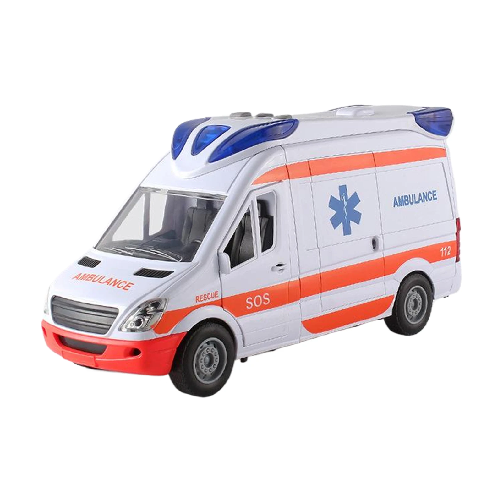 

Ambulance Toy For Kids Durable PP Structure Cultivate Childrens Interests with Open Door Children's Simulation Car Model