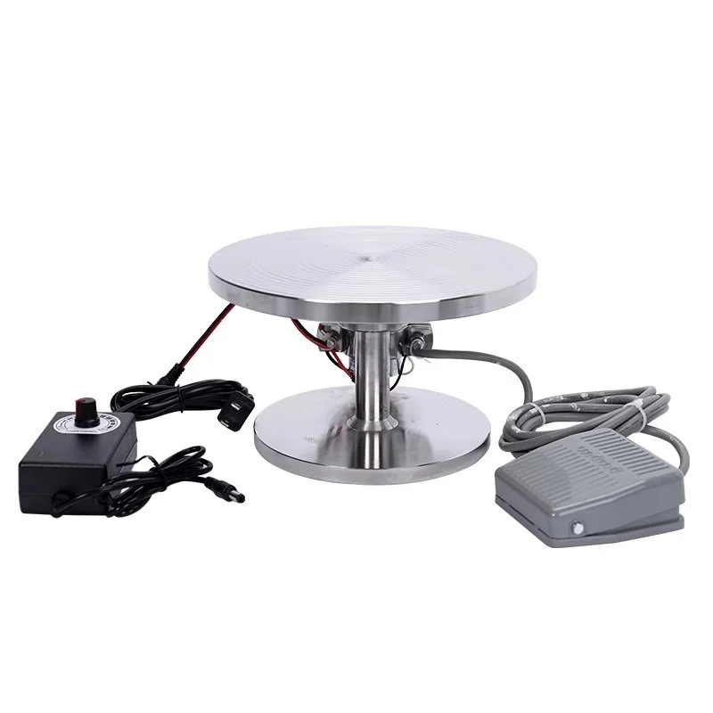 20cm Electric Stainless Steel Ceramic Turntable Rotating Table Automatic Drawing Machine for Precision Work