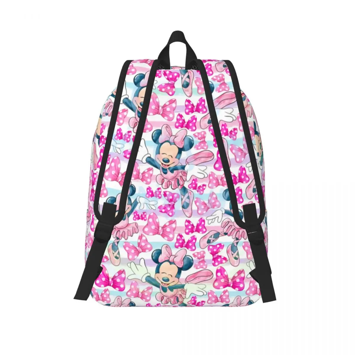 Customized Minnie Mickey Mouse Canvas Backpacks Men Women Basic Bookbag for School College Bags