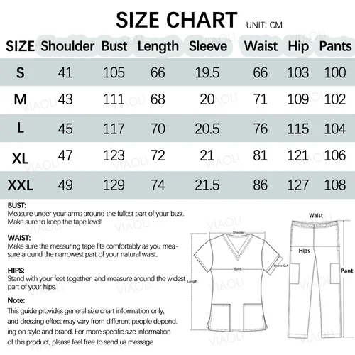 Imagen 2 del producto Conjunto de batas de enfermería para mujer, uniformes de SPA de belleza, tienda clínica de mascotas, ropa de trabajo de odontología veterinaria, enfermera médica, Top quirúrgico + Pantalones