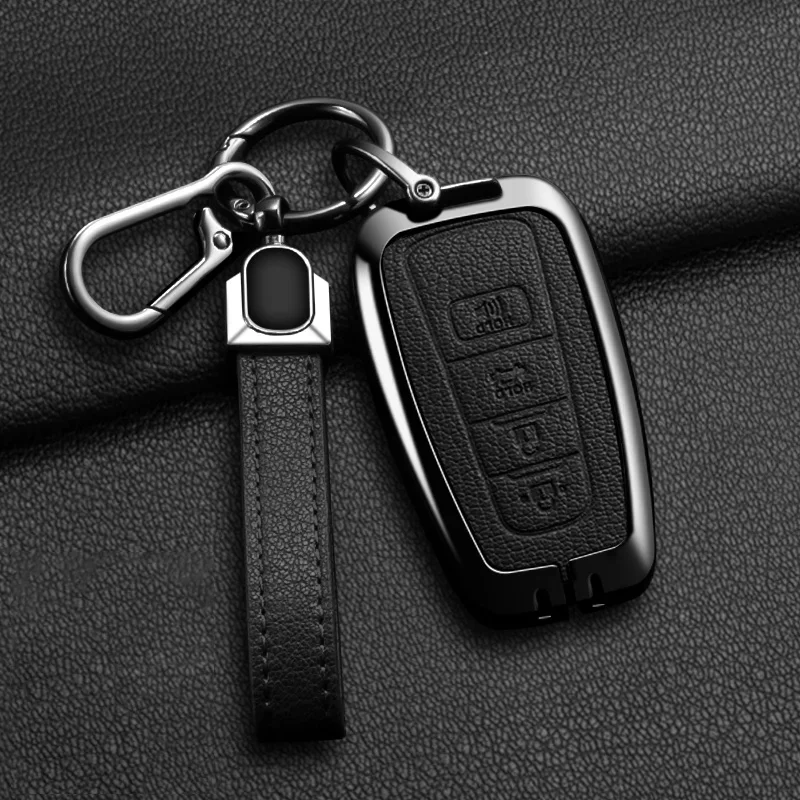 Suitable Zinc Alloy Car Key Case Full Cover for Toyota Prius Camry Corolla CHR C-HR RAV4 Land Cruiser Prado Keychain Accessory