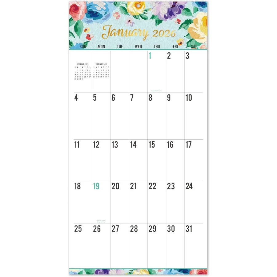 

2026 Wall Calendar - Calendar 2026 for Wall JAN. 2026 - DEC. 2026 Large Print Big Grid 2026 Wall Calendar 12" x 24" Open Glossy