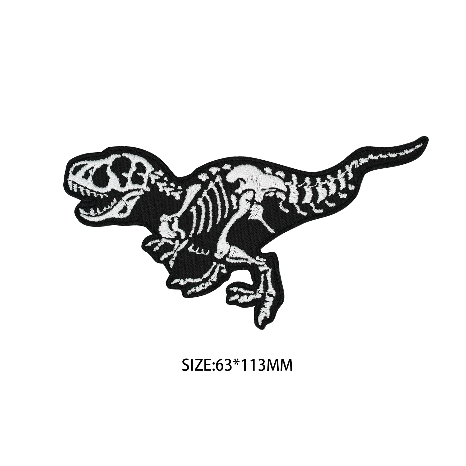 Dinosaur Fossil Patch Embroidery Patch Iron On Patches For Clothing Skeleton patch On Clothes Embroidered Ironing Sticker