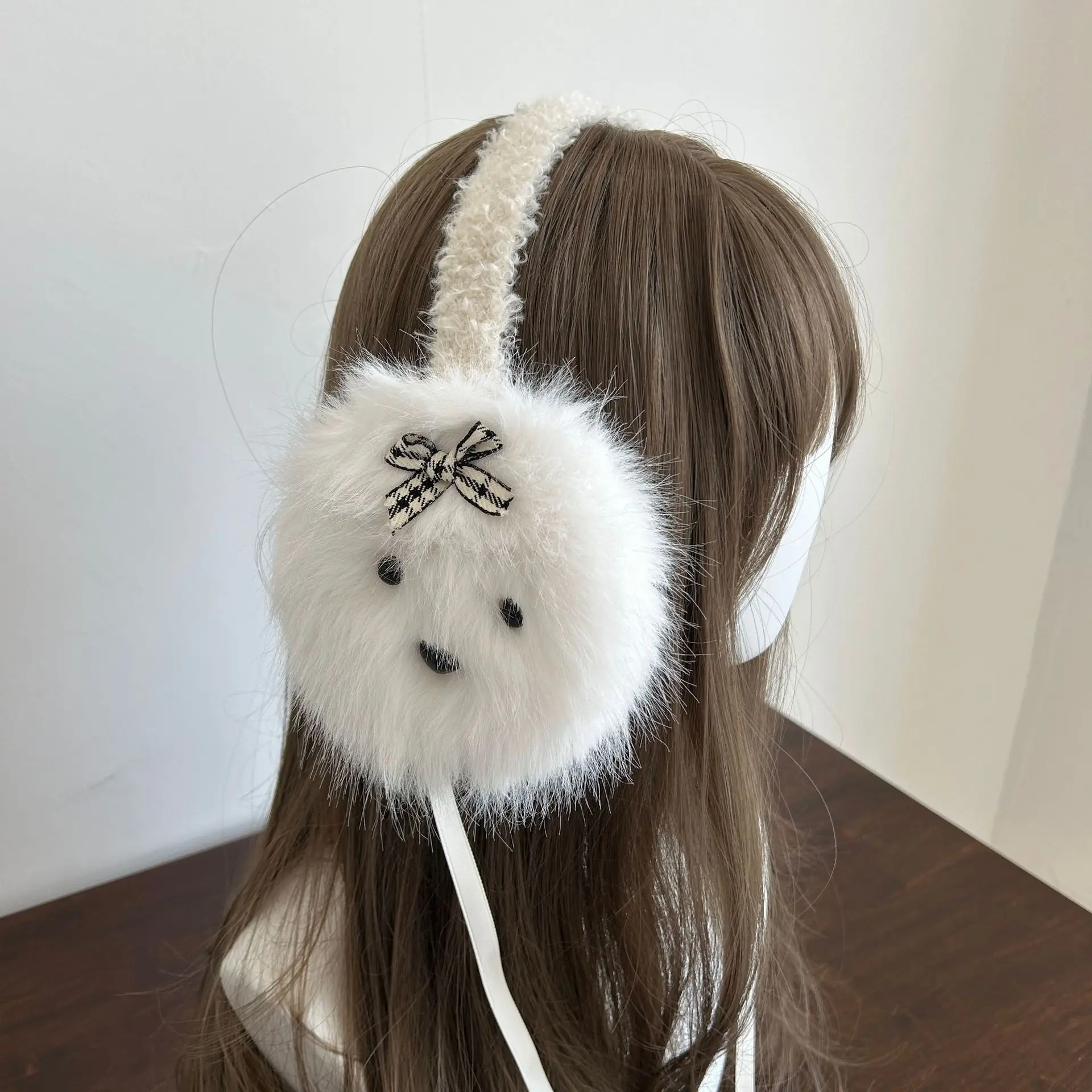 Cute earmuffs Winter ear warmer Folding Earcup Headpiece Plush Hair Accessories Ear Pack Imitation Fox Fur Tether Ear Protection