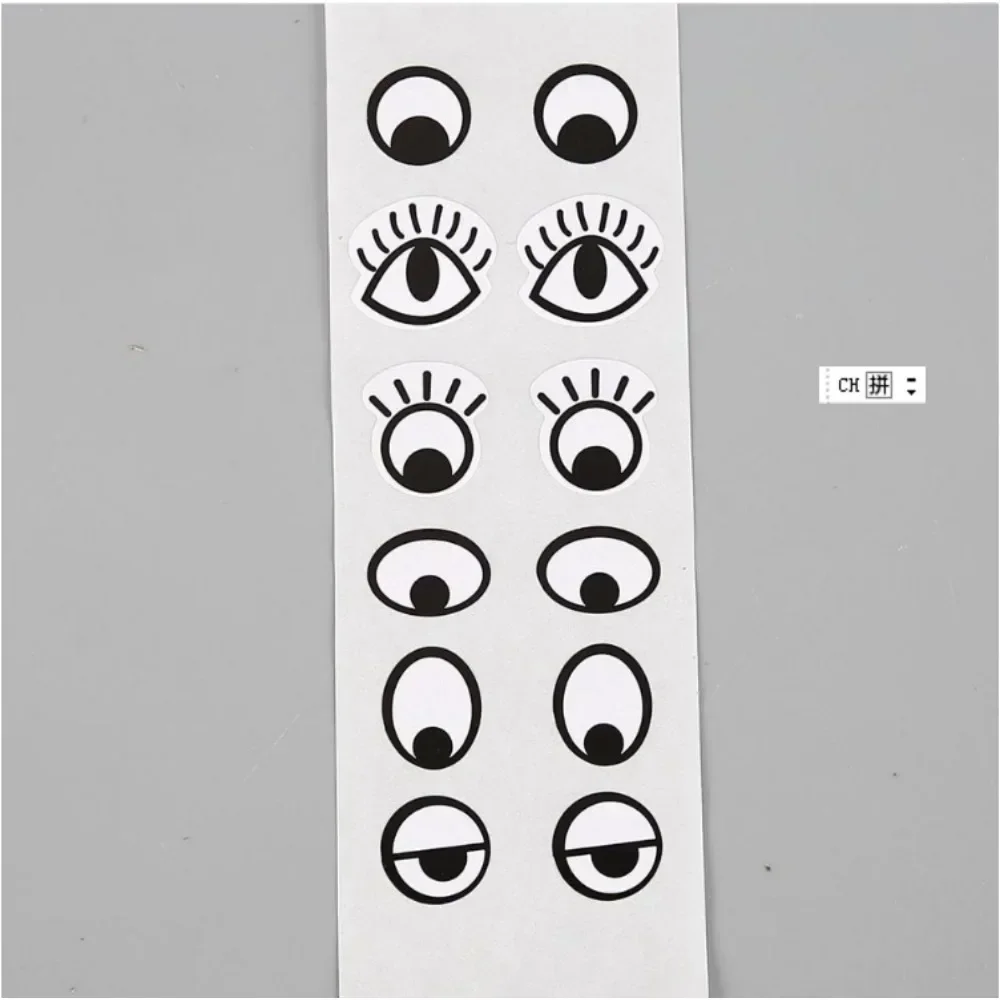 Multiple Doll Eyes Stickers Gifts Decor DIY Crafts Eyes Decorative Decals Adhesive Waterproof Children Toys Sticker