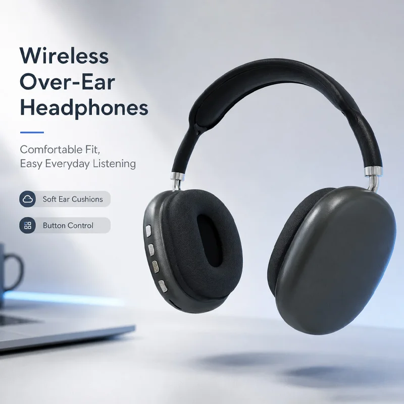 P9 Wireless Bluetooth Headset Outdoor Sports Gaming Wireless Headphones with Mic Noise Cancelling Earbuds Bluetooth Earphones — product photo 1 of 1