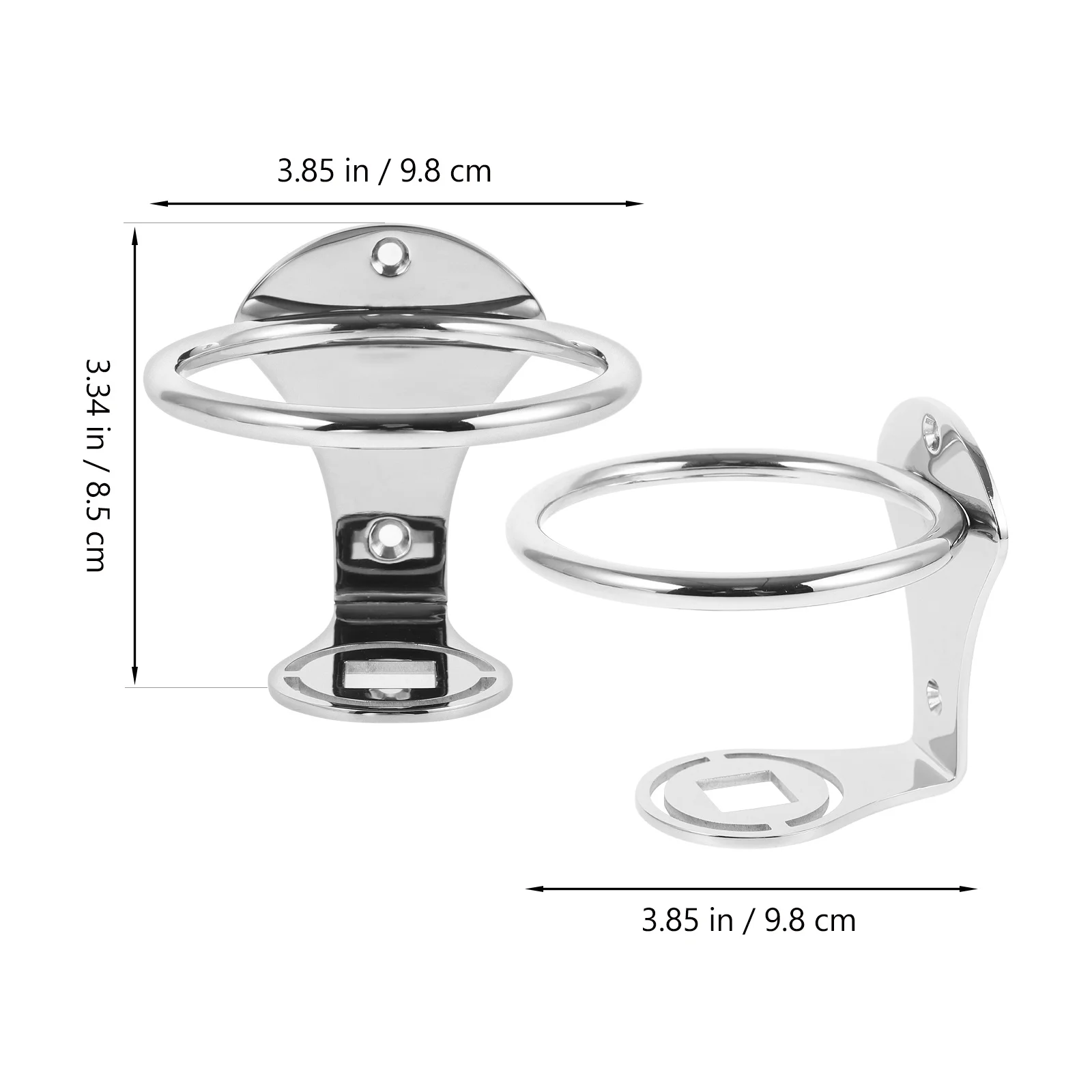 

Marine Stainless Steel Boat Cup Holder Durable Polished Surface Rv Cup Stand Organizer for Vehicles Mobile Homes