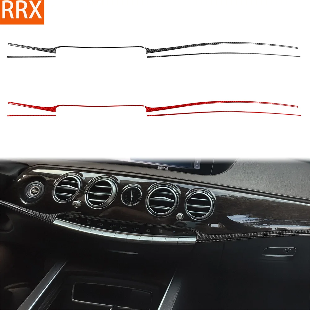 for-benz-s-class-w222-2013-2020-real-carbon-fiber-sticker-instrument-center-panel-strip-car-accessories-interior-decorative