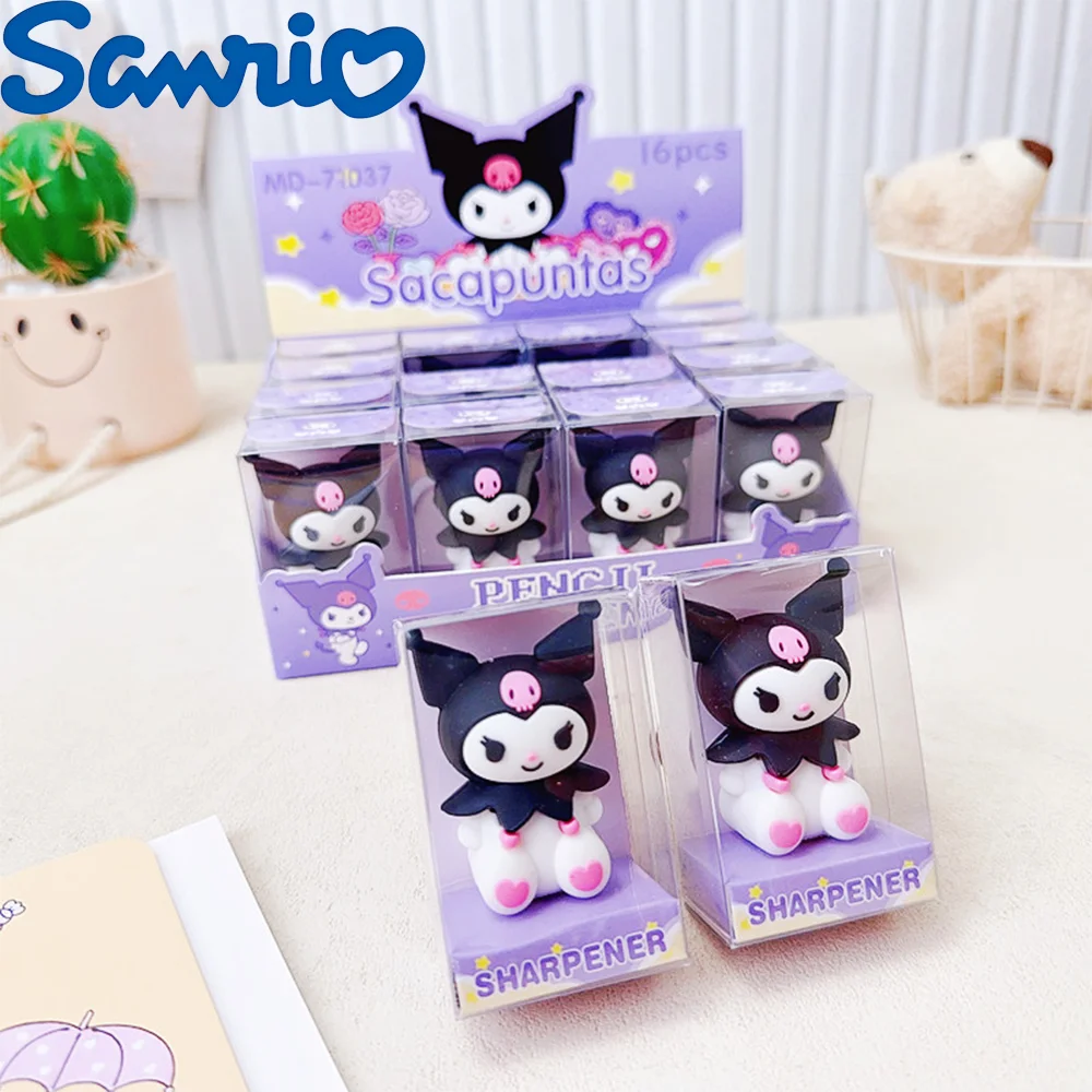 Sanrio Kuromi Pencil Sharpener Cutter Single Hole Plastic Sharpener Sharpening