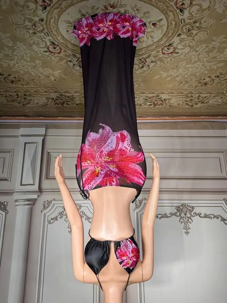 

2026 Custom Two Piece High Waisted Women's Bikini Swimsuit with Floral/Animal Print Eco-Friendly Fabric