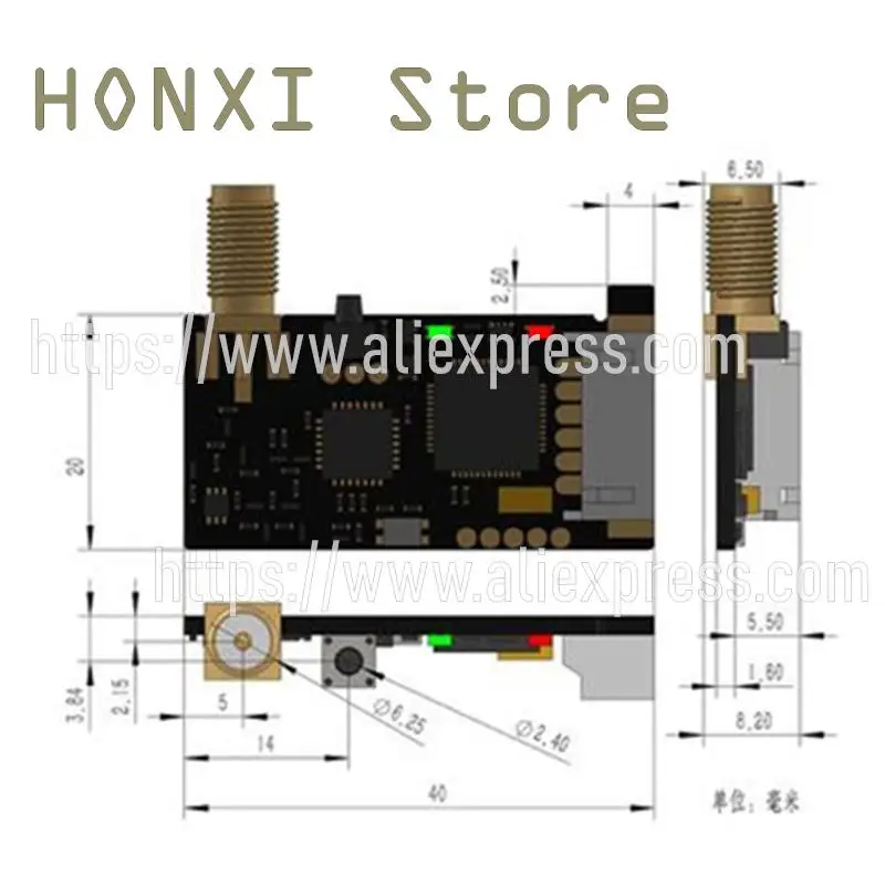 1PCS Lora SX1278 433 m wireless module UART serial port receiving module without secondary development