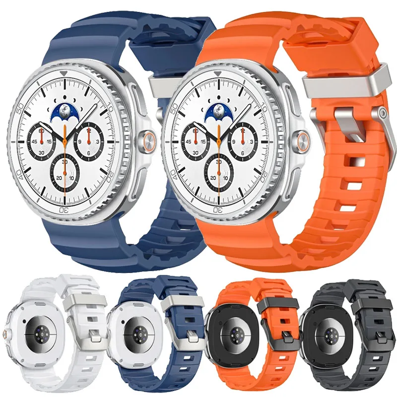 

Оригинальный силиконовый ремешок для Samsung Galaxy Watch 8 44 мм 40 мм, спортивный браслет, ремешок для часов Galaxy Watch 8 Classic 46 мм
