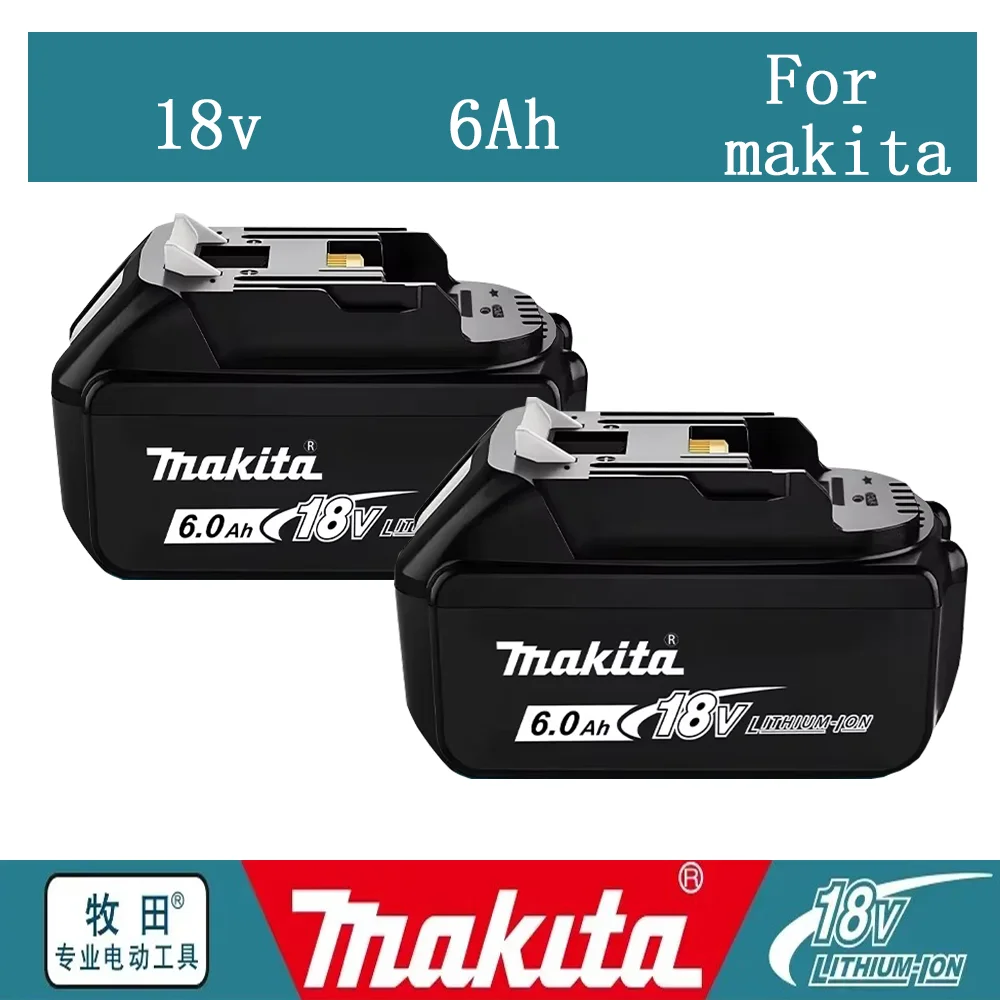 

Genuine for makita Batteries BL1860 BL1850B BL1850 BL1840 BL1830 screwdriver battery+charger 18v 6Ah/5Ah Replacement Power Tool