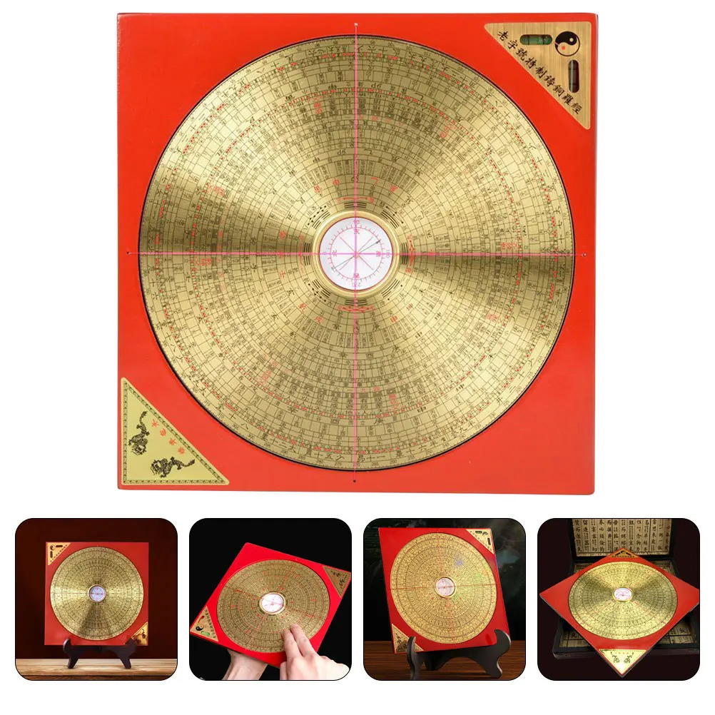 

Chinese Compass 6 Inch Yellow Face Lightweight Small Brass Compass for Hiking Camping Outdoor Decorative Metal Adornment