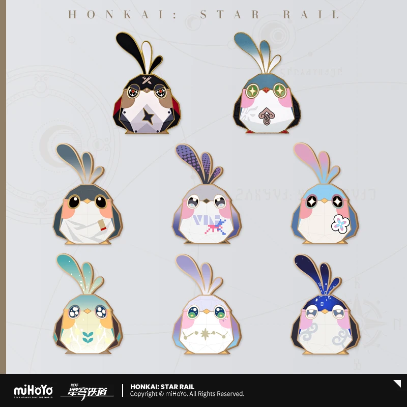 Official MiHoYo Honkai Star Rail Silver Wolf Robin Firefly Bird Clash Metal Bookmark Cosplay Accessories Fan's Collection Gifts