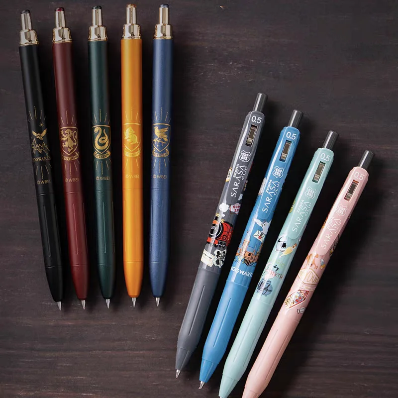 

New Style Japanese Stationery Limited Edition Metal Retro Gel Pen 0.5mm Plastic Rod 4pcs/set Cute Stationery School Supplies