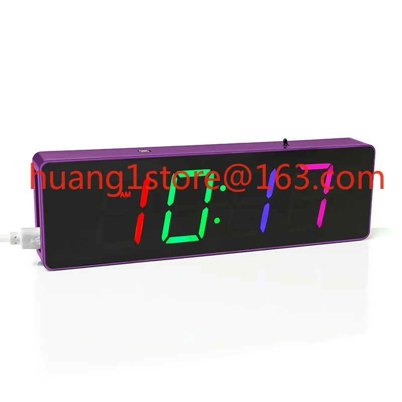 Colorful Digital Electronic Clock DIY Kit Dazzling Clock Single-Chip MicrocomputerPractical training production of loose parts