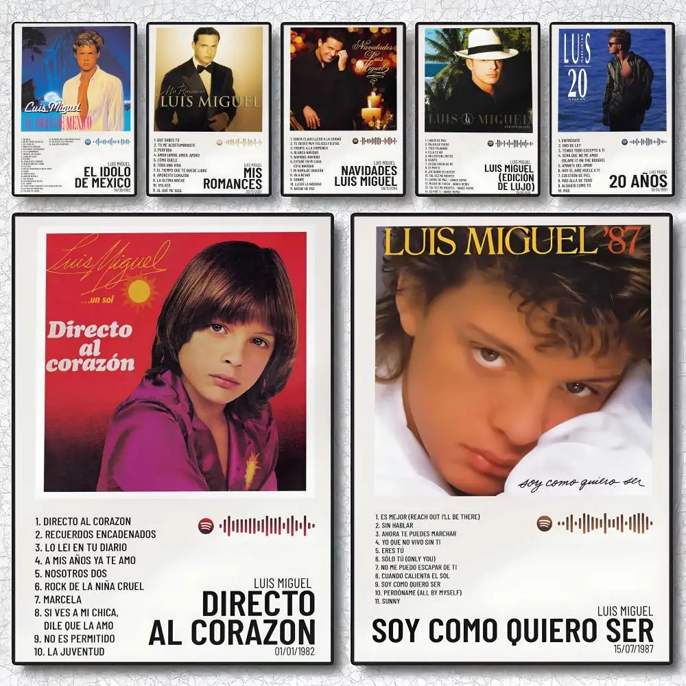 Cantante L-Luis miguel, cubierta de álbum, pintura, caligrafía, lienzo, póster, arte de pared, interior, pasillo, decoración del hogar, regalos de vacaciones