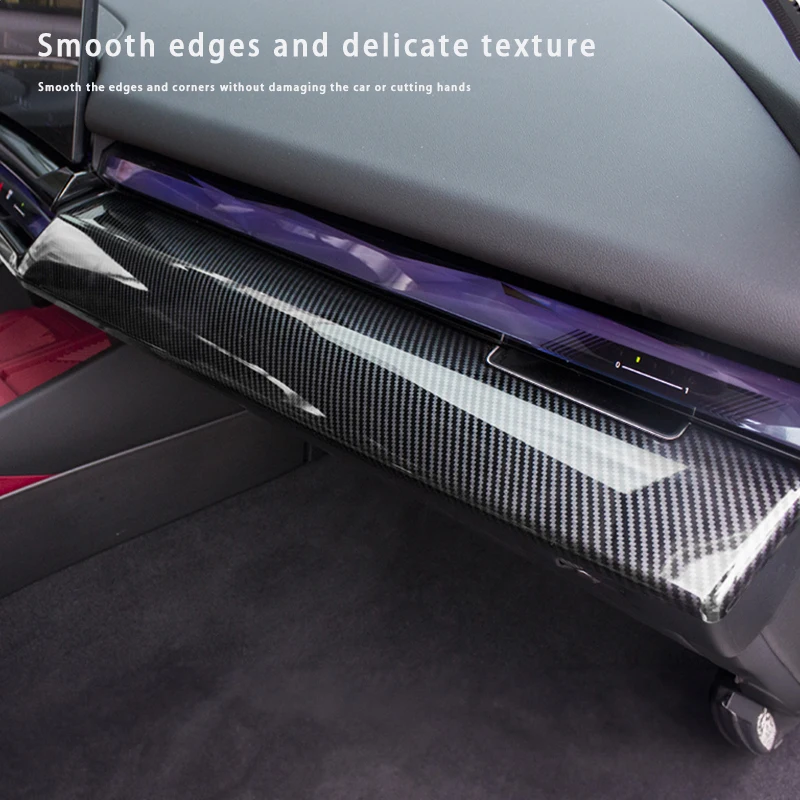 For BMW 5 Series G60 2024 2025 ABS Carbon Fiber Center Control Around Trim Molding Stickers Interior Decoration Accessories