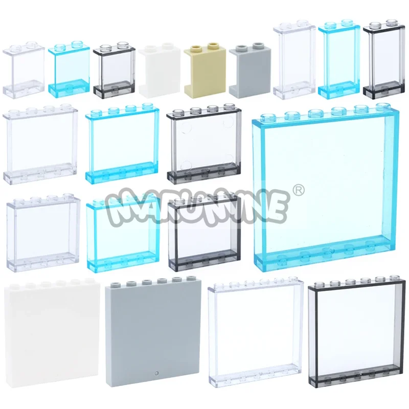 MARUMINE MOC Build Block Part Window Glass House Transparent Wall Panel 87552 87544 60581 87543 59349 Creative Brick Accessories