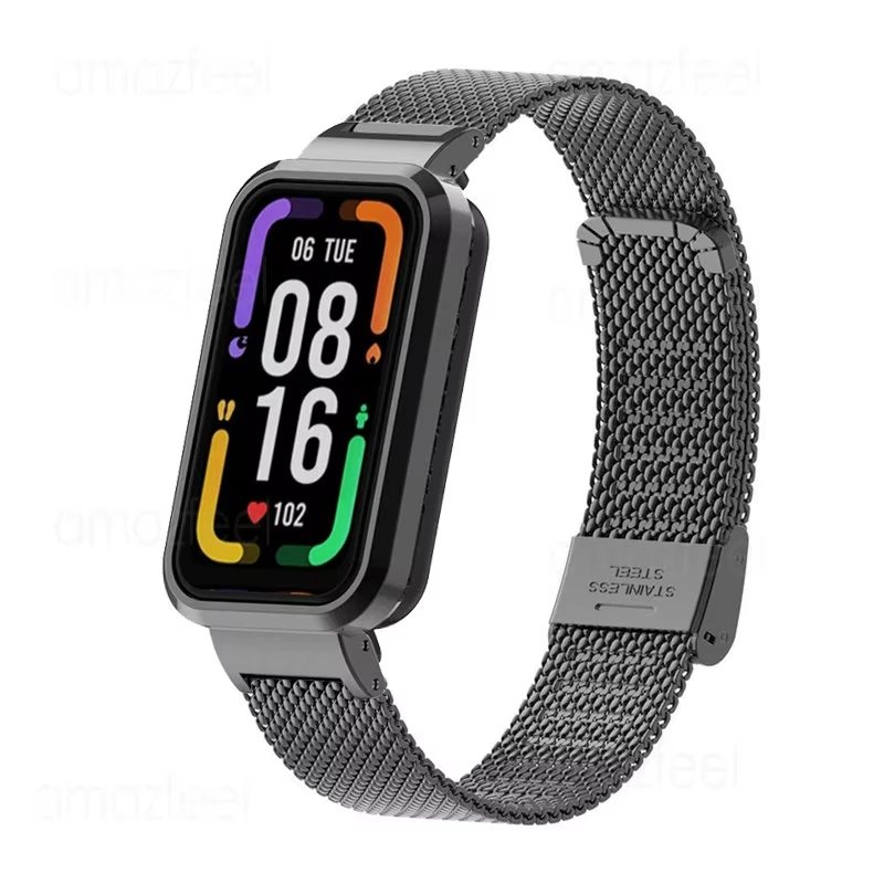 Correa de Metal para Redmi Band Pro, accesorios para reloj inteligente, funda protectora de pulsera de acero inoxidable para redmi band pro