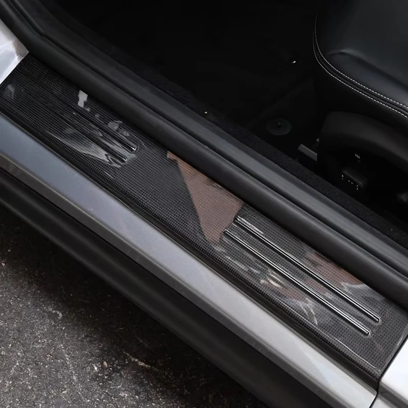 Car Protector Dry Carbon OEM Side Door Sill Scuff Pedal for 812 Superfast Welcome Plate