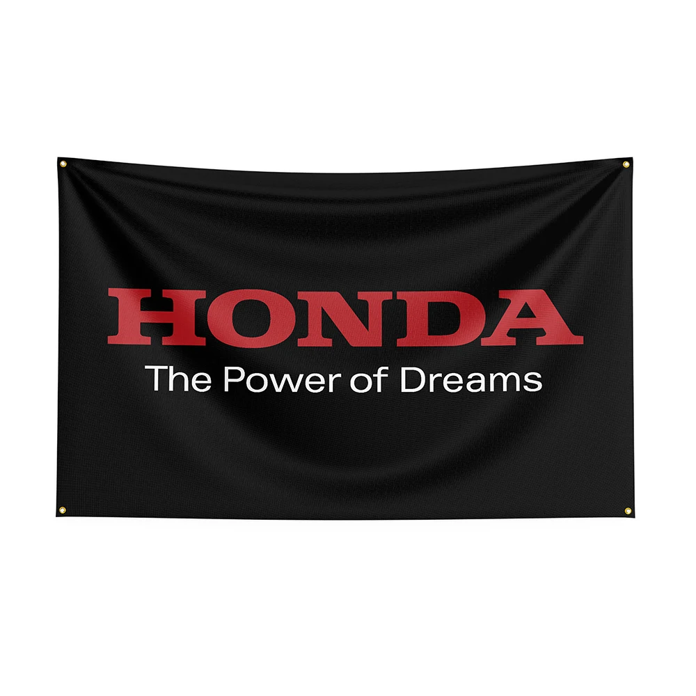 Bannière de voiture de course imprimée en polyester Hondas Feel, décoration, 3x5Federation