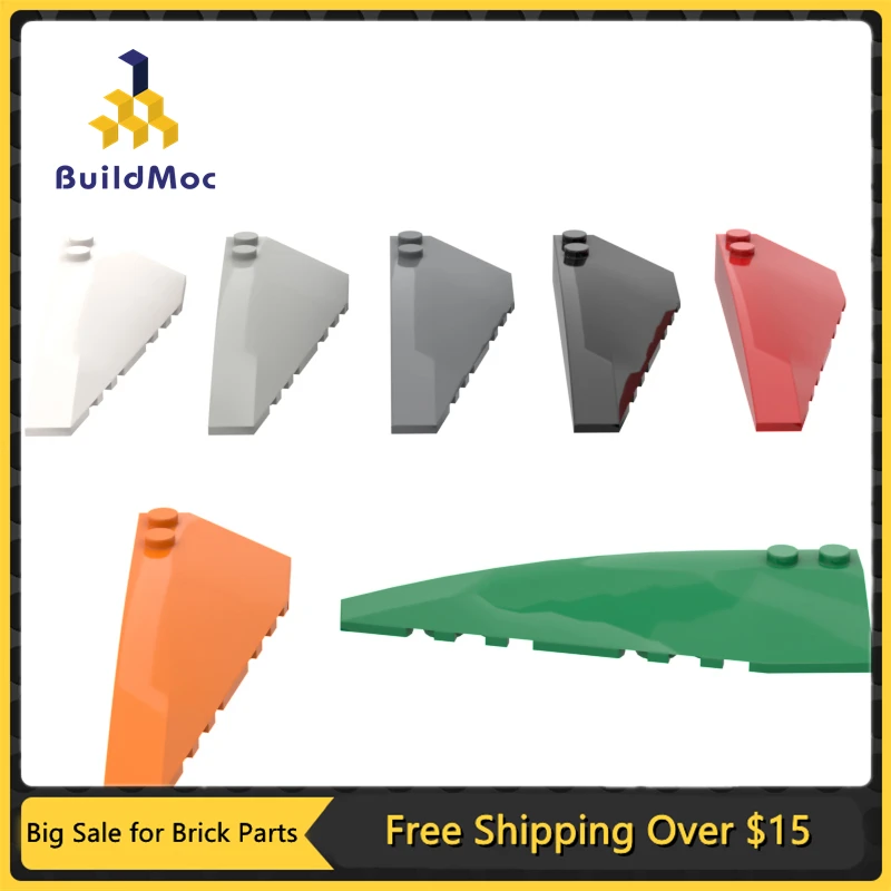 1Pc MOC Parts 50955 Wedge Curved 10 x 3 Left Compatible Bricks DIY Assmble Building Blocks Particle Kid Puzzle Brain Toy Gift