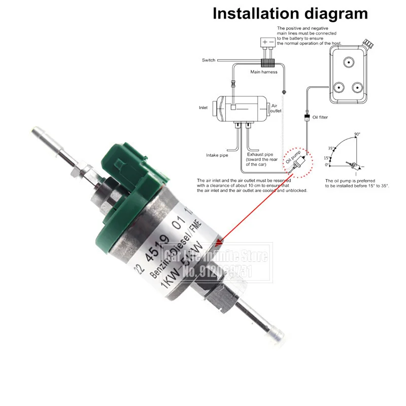 차량용 업그레이드 초저소음 히터 연료 펌프, Eberspacher 범용 자동차 에어 디젤 주차 오일 펌프, 트럭용, 12V, 24V, 1KW-5KW