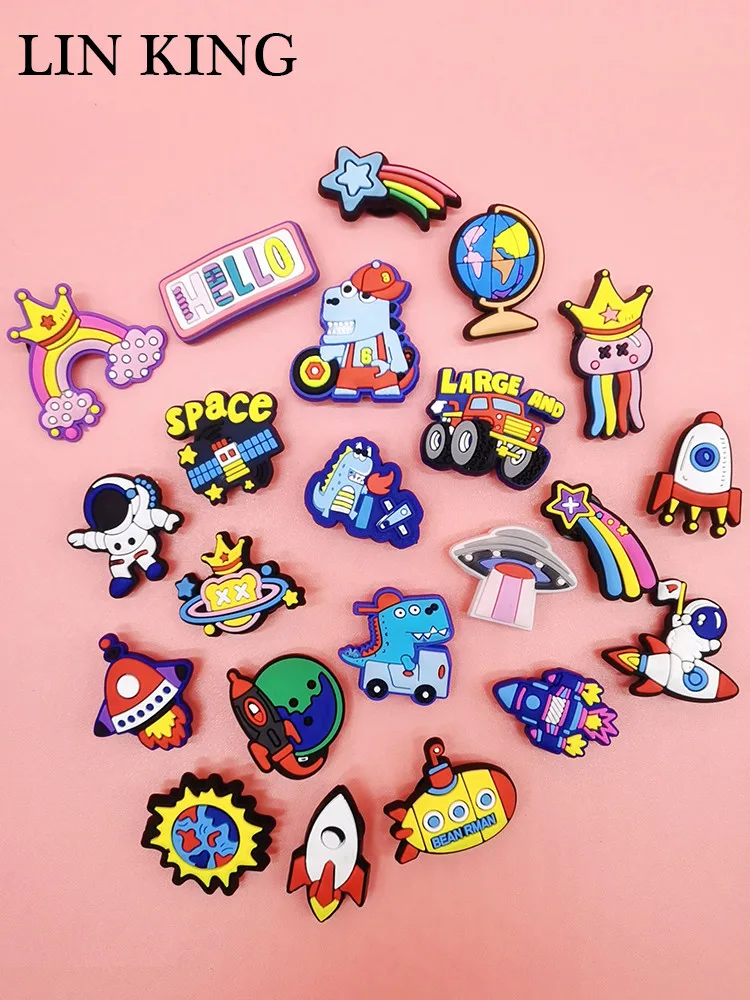 Cute Aerospace Astronaut PVC Shoe Charms Clog Shoes Diy Accessories Funny Buckle Décor Garden Shoes Decorations Adult Kids Gift